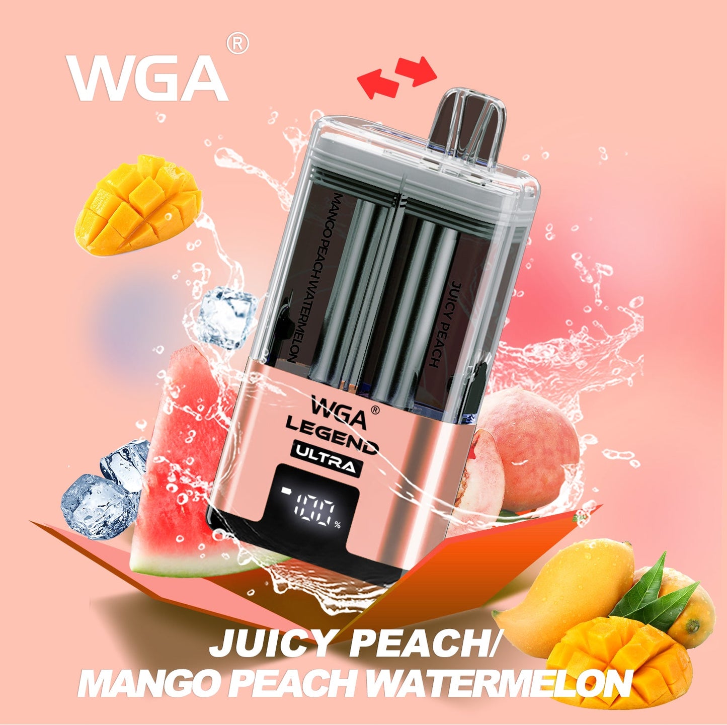 WGA 30000 Puffs Dual Flavors Disposable Vape   20ml+2ml  650mAh 15 flavors