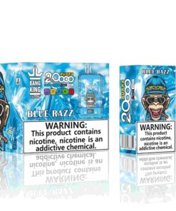 Bang King Box Double Crystal 20000 Puff 20k Display Screen Disposable Electronic Cigarette Vape-850mAh Battery, 40ml E-liquid, Multiple Nicotine 12 Flavors