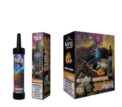 Bang 36000 Puffs Disposable Vape -650mAh Battery, 40ml E-liquid, Multiple Nicotine 12 Flavors