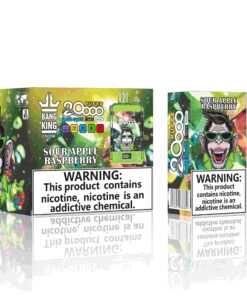 Bang King Box Double Crystal 20000 Puff 20k Display Screen Disposable Electronic Cigarette Vape-850mAh Battery, 40ml E-liquid, Multiple Nicotine 12 Flavors
