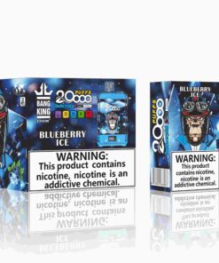 Bang King Box Double Crystal 20000 Puff 20k Display Screen Disposable Electronic Cigarette Vape-850mAh Battery, 40ml E-liquid, Multiple Nicotine 12 Flavors