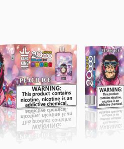 Bang King Box Double Crystal 20000 Puff 20k Display Screen Disposable Electronic Cigarette Vape-850mAh Battery, 40ml E-liquid, Multiple Nicotine 12 Flavors