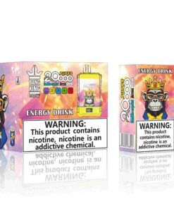 Bang King Box Double Crystal 20000 Puff 20k Display Screen Disposable Electronic Cigarette Vape-850mAh Battery, 40ml E-liquid, Multiple Nicotine 12 Flavors