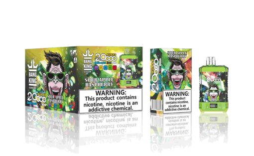 Bang King Box Double Crystal 20000 Puff 20k Display Screen Disposable Electronic Cigarette Vape-850mAh Battery, 40ml E-liquid, Multiple Nicotine 12 Flavors