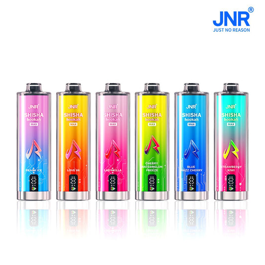 JNR Shisha Max 22000 22K Puffs Original DTL Disposable Vape Pen-850mAh Battery, 40ml E-liquid, Multiple Nicotine 12 Flavors