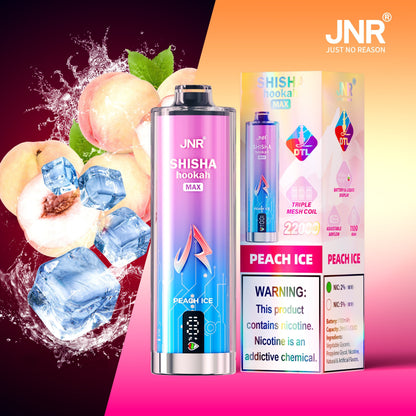 JNR Shisha Max 22000 22K Puffs Original DTL Disposable Vape Pen-850mAh Battery, 40ml E-liquid, Multiple Nicotine 12 Flavors