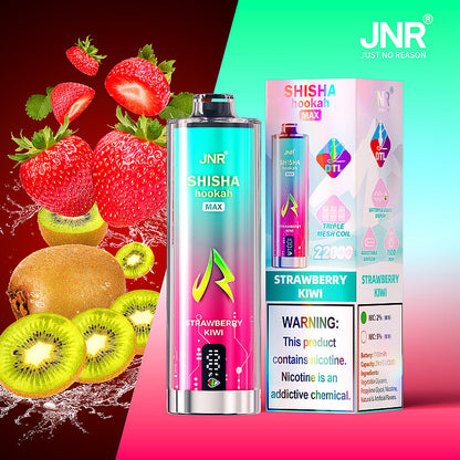 JNR Shisha Max 22000 22K Puffs Original DTL Disposable Vape Pen-850mAh Battery, 40ml E-liquid, Multiple Nicotine 12 Flavors