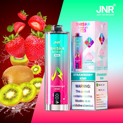 JNR Shisha Max 22000 22K Puffs Original DTL Disposable Vape Pen-850mAh Battery, 40ml E-liquid, Multiple Nicotine 12 Flavors