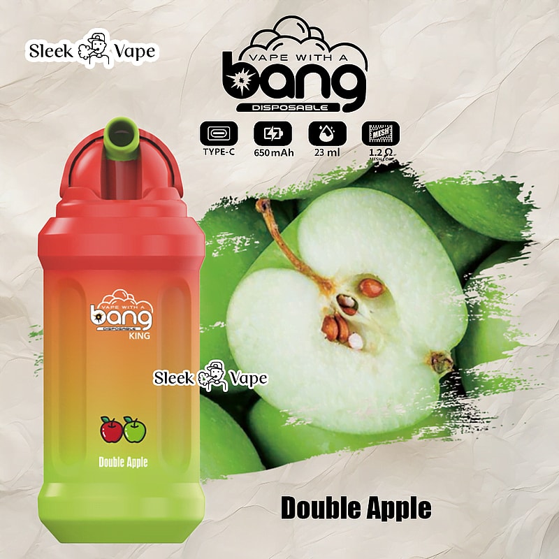 Bang King 12000 Puffs Disposable Vape(0% to 5% Nicotine)- 23ml E-Liquid, 850mAh Battery 20 Flavors