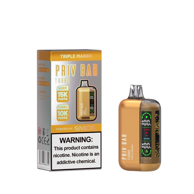SMOK Priv Bar Turbo 15000 Puffs Disposable Vape Wholesale-800mAh battery, 16ml E-liquid, Multiple Nicotine 17 Flavors