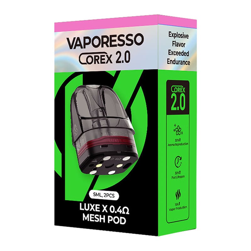 VAPORESSO Luxe X Series Corex 2.0 - Pack de 2 Cartouches Pod 5ml