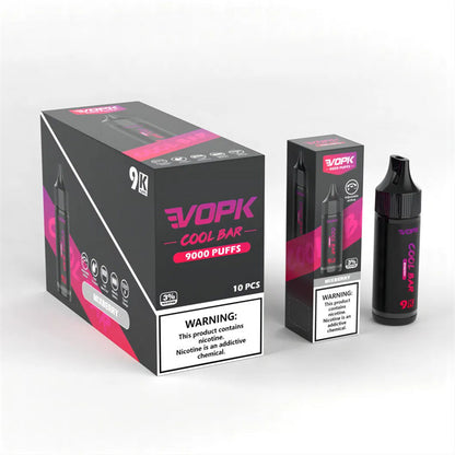 Original Vopk Cool Bar 9k Puffs 9000 Puff Disposable Electronic Cigarette Vaporizer Mod Vaper Vape