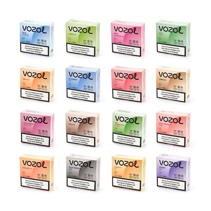 VOZOL Switch 600 puffs - Pack de 2 Cartouches 2ml capacity 12 FLAVORS