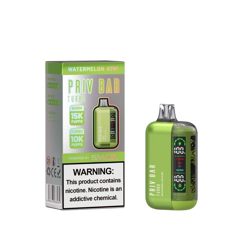 SMOK Priv Bar Turbo 15000 Puffs Disposable Vape Wholesale-800mAh battery, 16ml E-liquid, Multiple Nicotine 17 Flavors