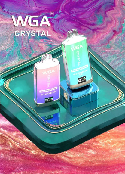WGA Crystal Pro Max Extra 15000 Puffs Disposable Vape-650mAh Battery, Multiple Nicotine 11 Flavors