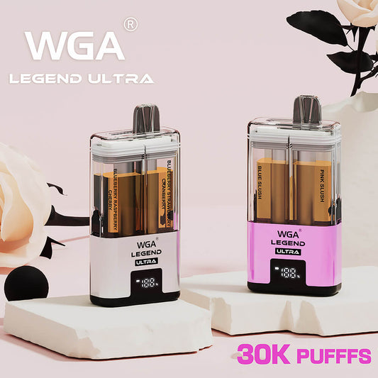 WGA Dual Flavors 30000 puffs Disposable Vape In Sales-850mAh Battery, 22ml E-liquid, Multiple Nicotine 15 Flavors